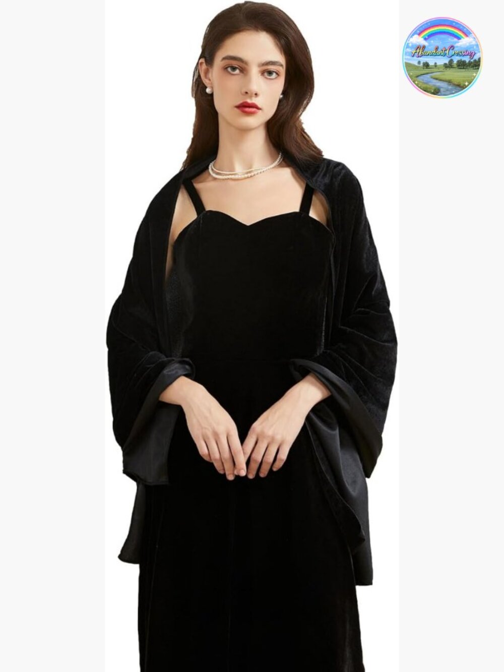 Velvet Shawl and Wrap for Wedding Bridal Evening Party Prom